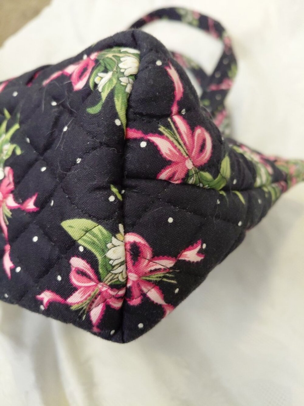 Vintage Vera Bradley Retired Pattern Breast Cancer Ribbon Handbag Purse - Picture 7 of 7